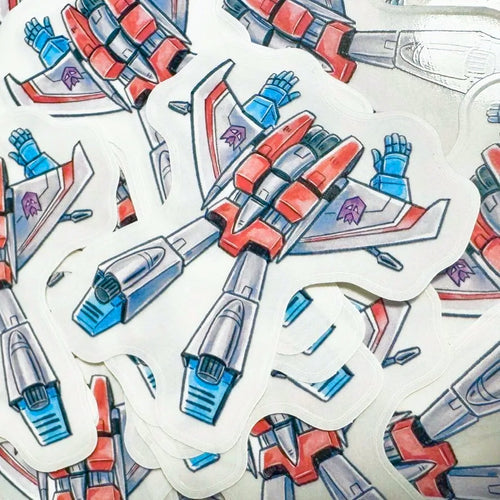 Beached Starscream Clear Sticker