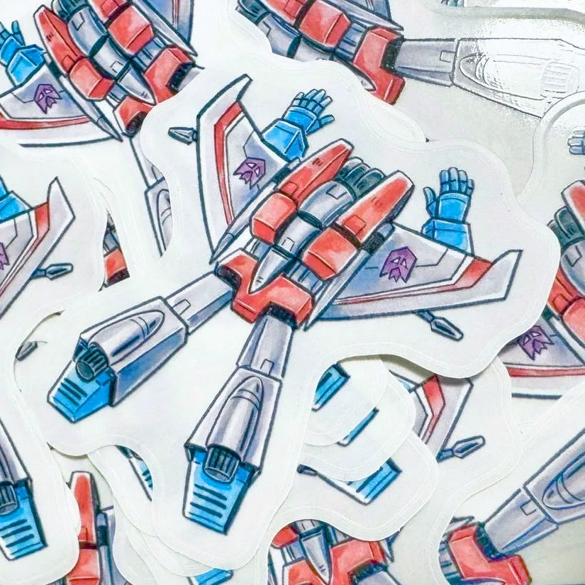 Beached Starscream Clear Sticker