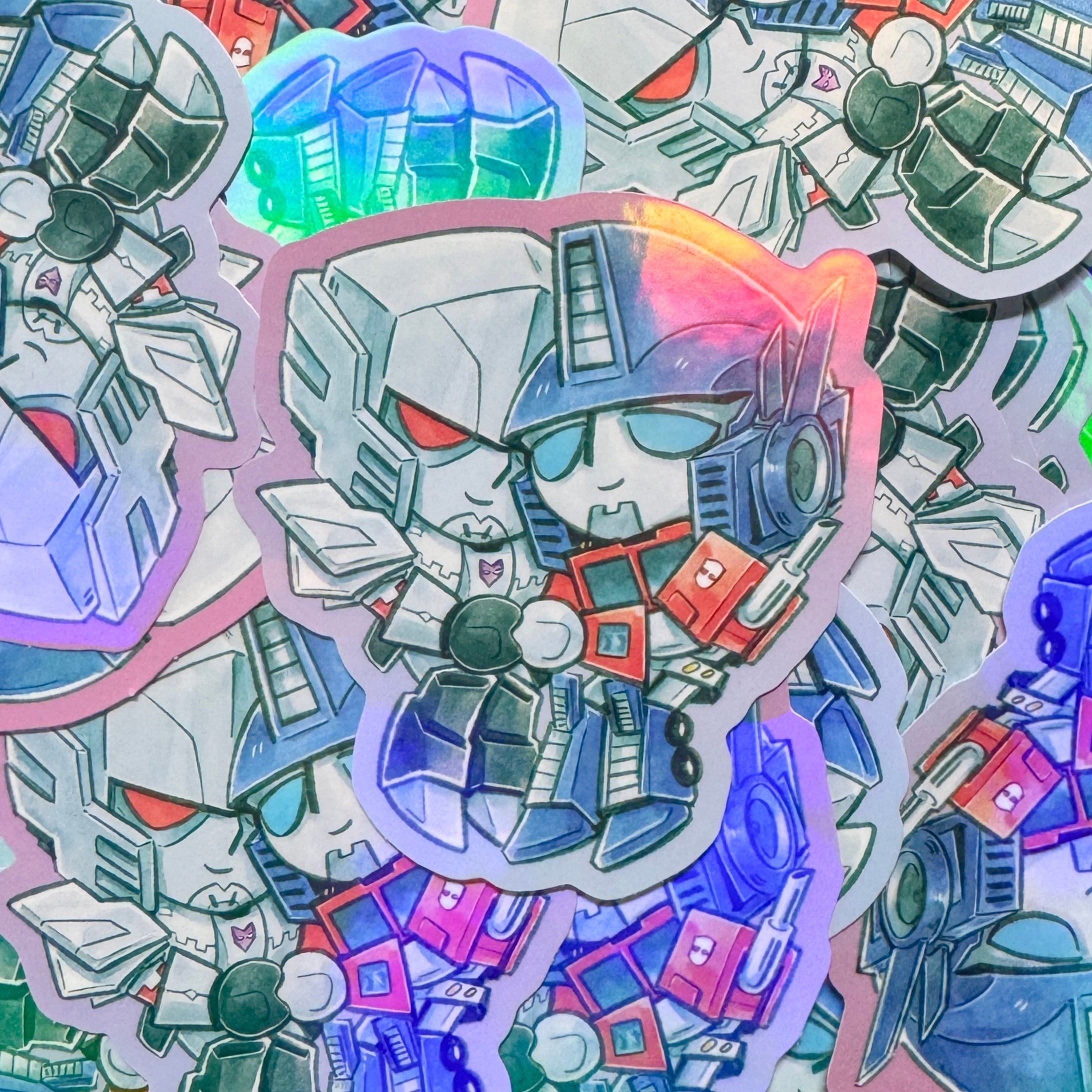 ES MegOp Holo Stickers