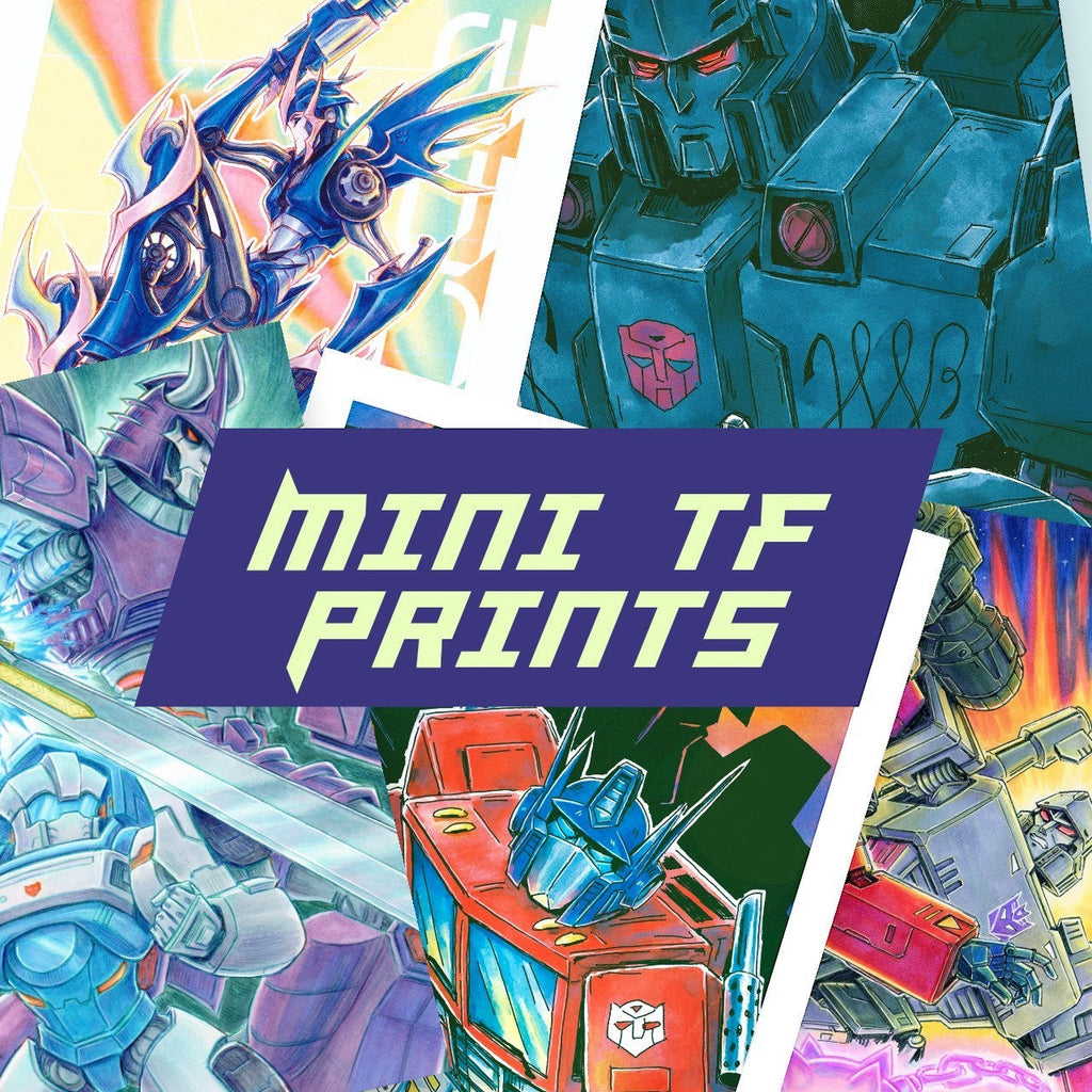 Godliath assorted 5x7 inch matte photo paper prints featuring various Transformers character illustrations