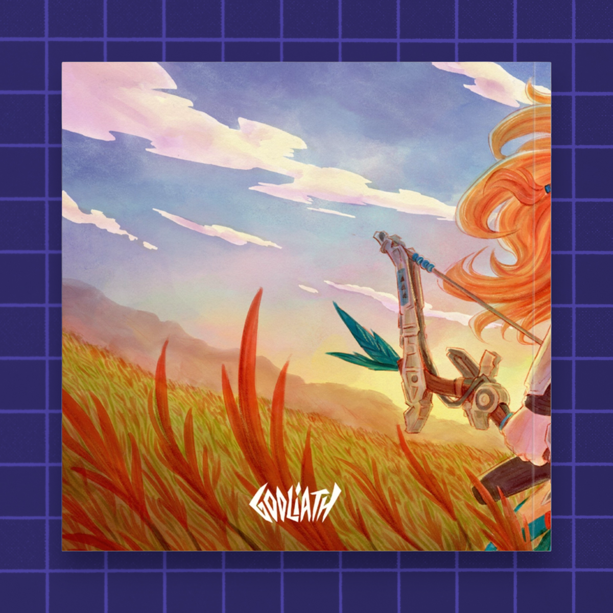 Godliath Two Minutes Vol I art book cover featuring a character with orange hair holding a bow in a grassy field