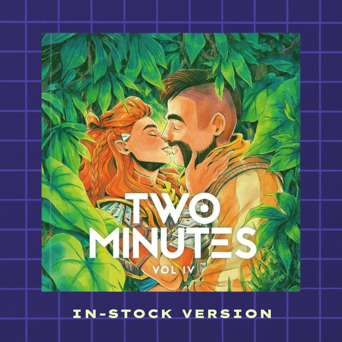 Godliath Two Minutes Vol IV art book cover featuring a romantic illustration of two characters in a lush forest