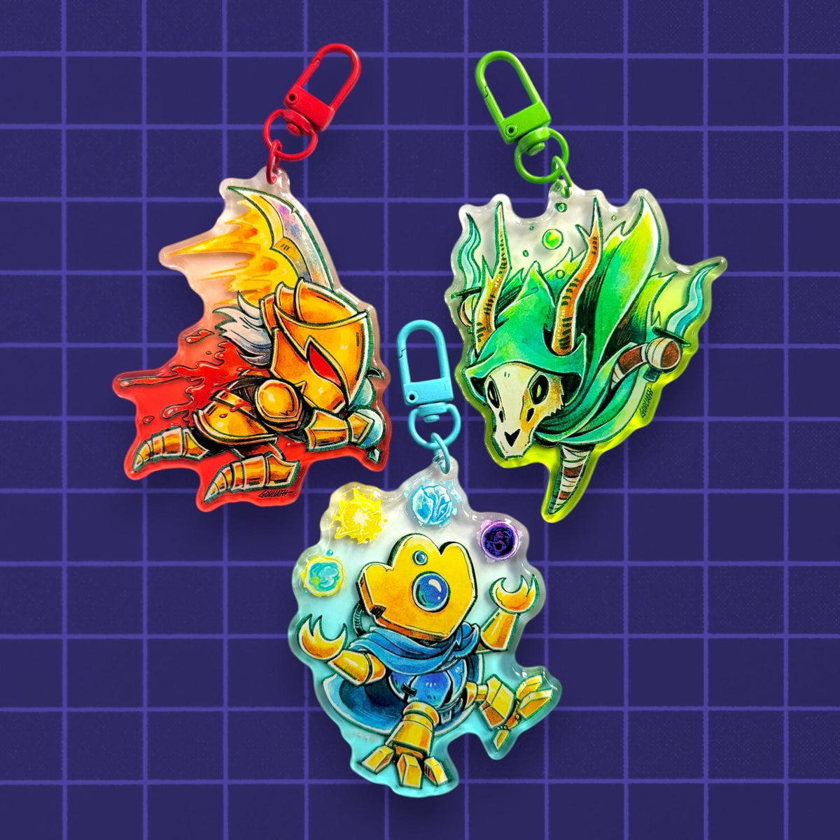 Slay the Spire Acrylic Keychains - Ironclad Silent Defect