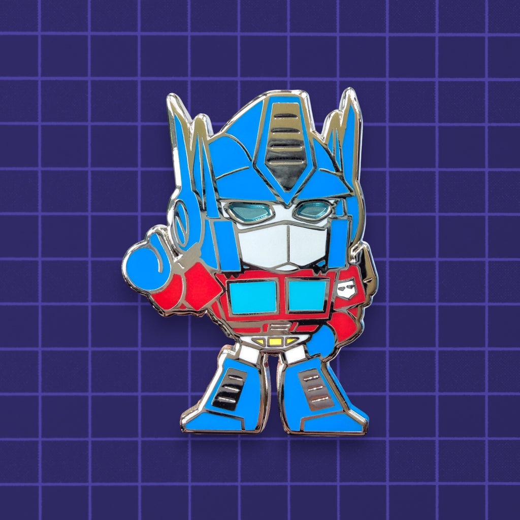 Chibi Optimus Prime hard enamel pin